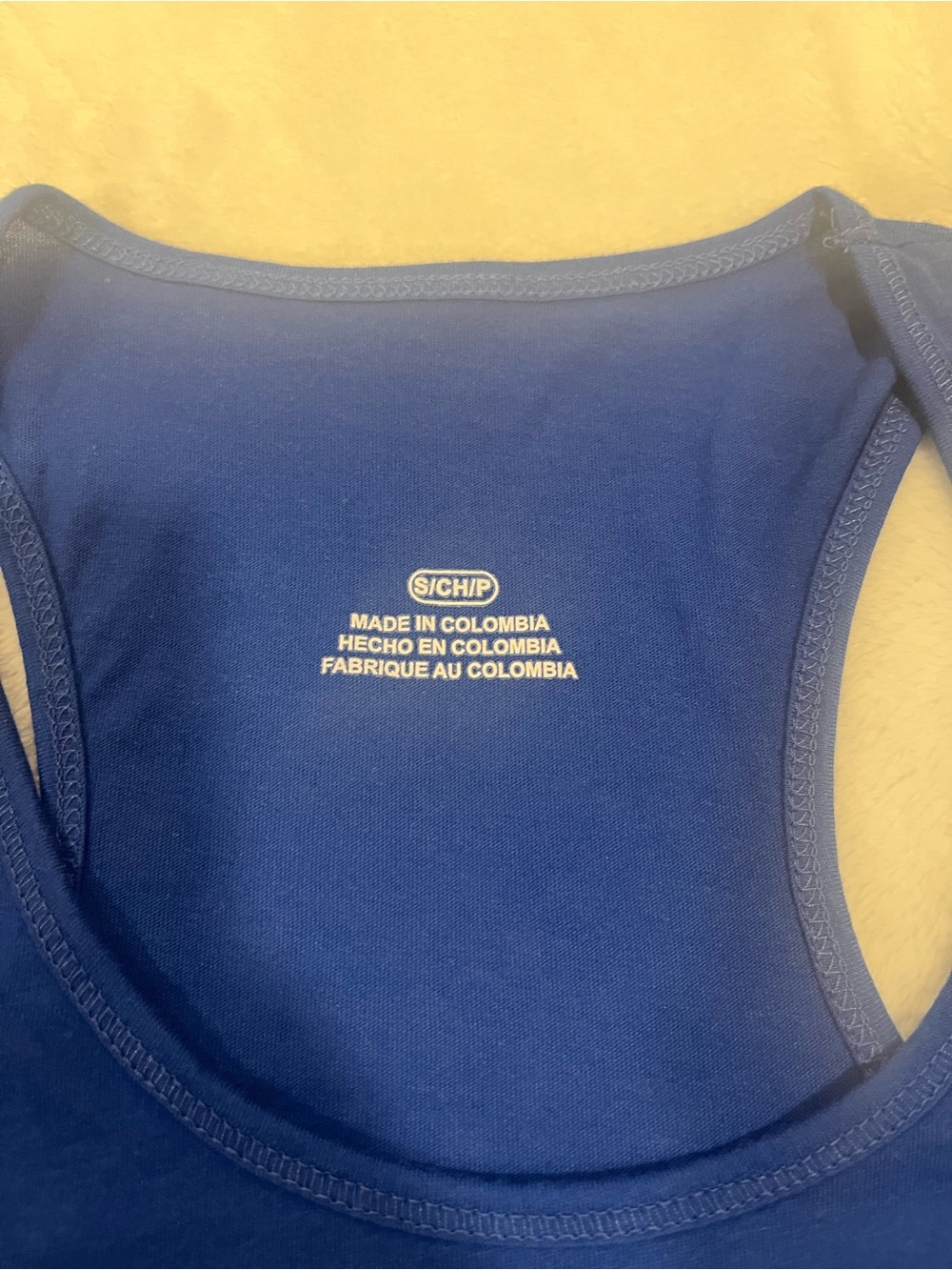 Vibrant Blue Racerback Tank Top - Size Small - Picture 3 of 6